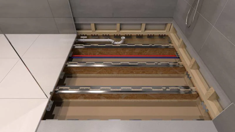 Rapid Recess Bracket Kit for Linear Drain at the Back Wall - Image 4